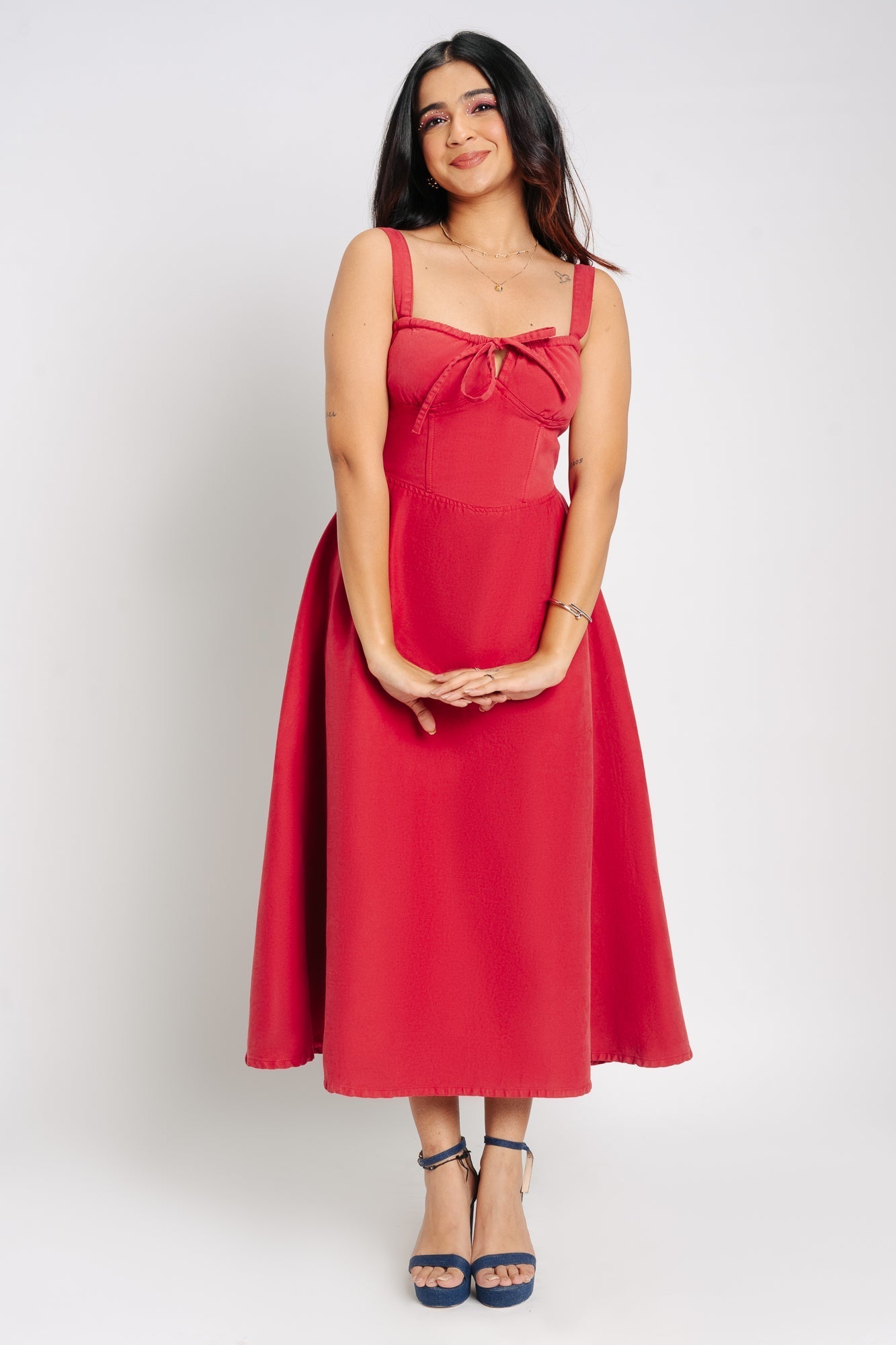 Princess Treatment Red Women's Long Fit and Flare Dress