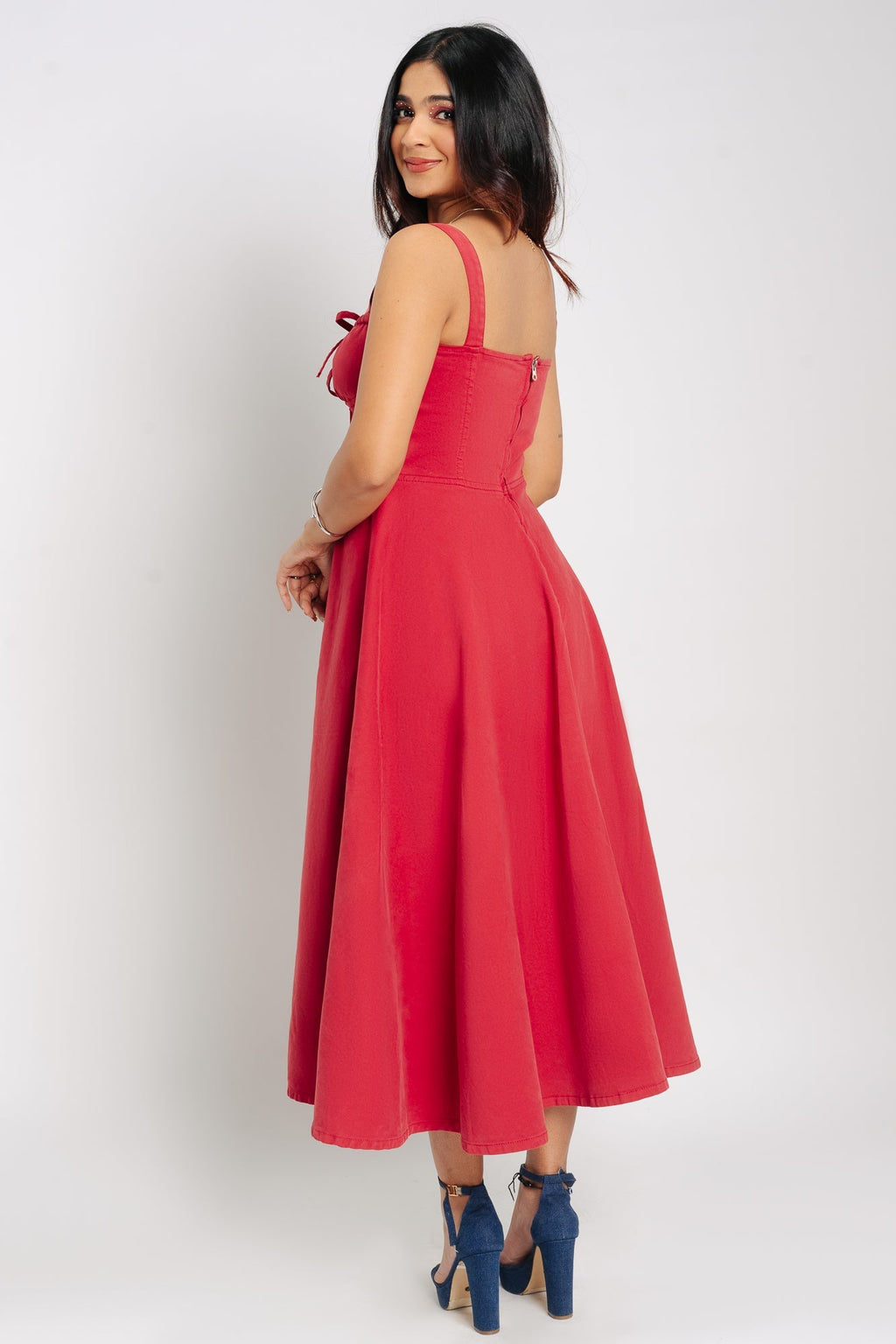 Princess Treatment Red Women's Long Fit and Flare Dress
