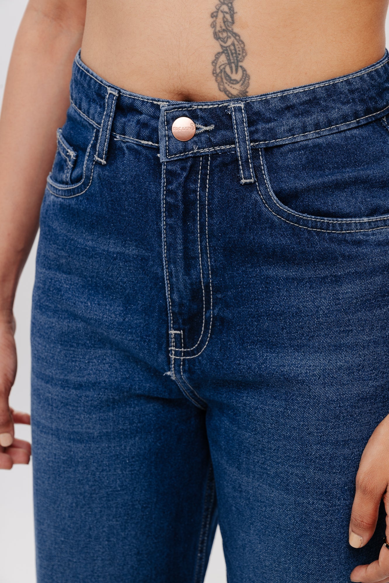 Basic Blue Women's Straight Jeans