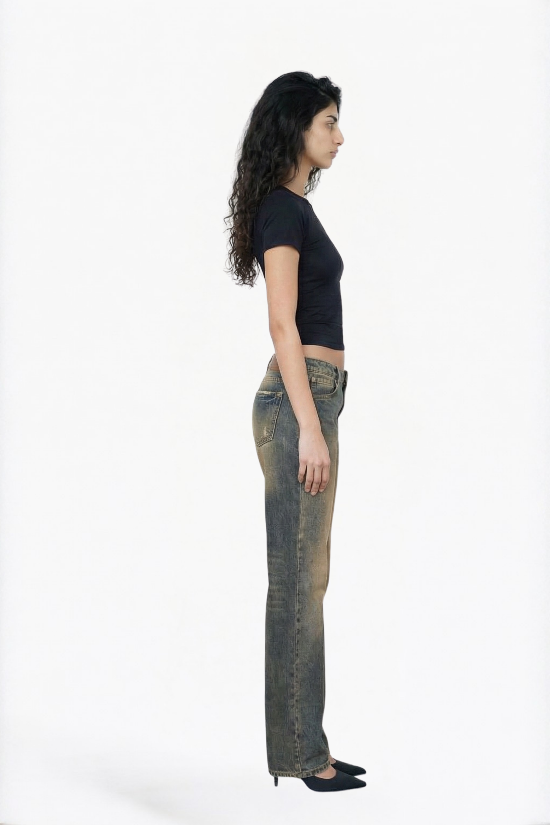Vintage Wide-Leg Straight Jeans
