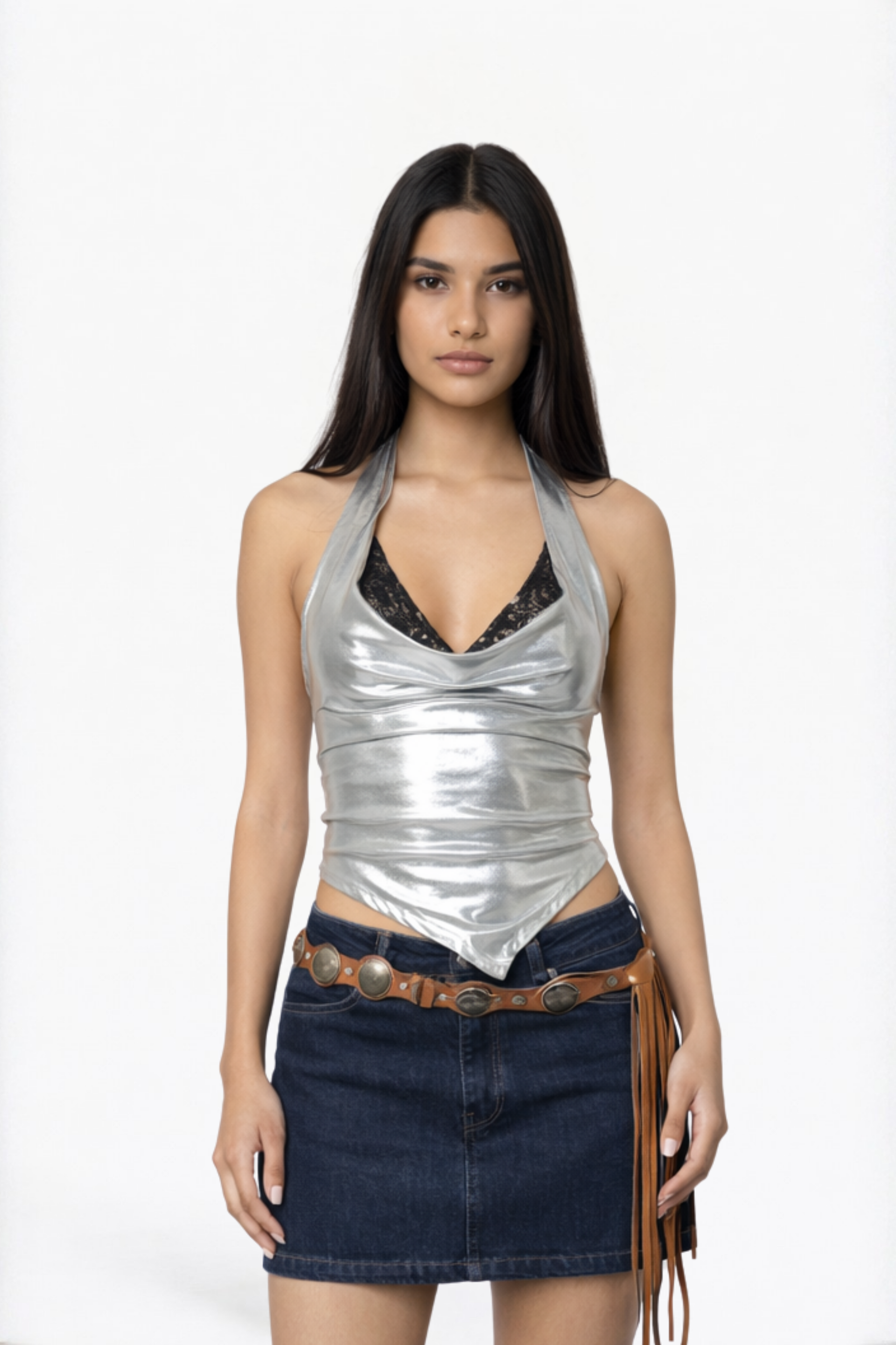 Dark Indigo Denim Mini Skirt