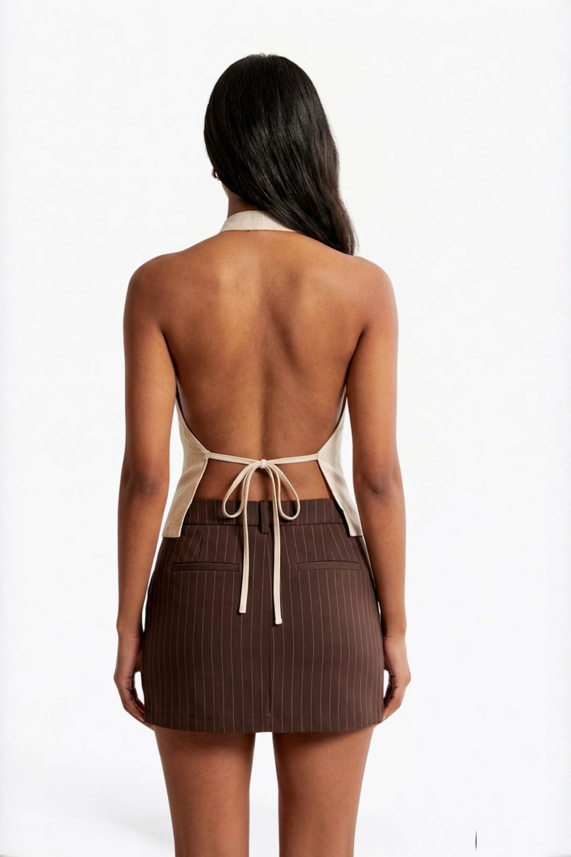 Nude Halter Vest Top