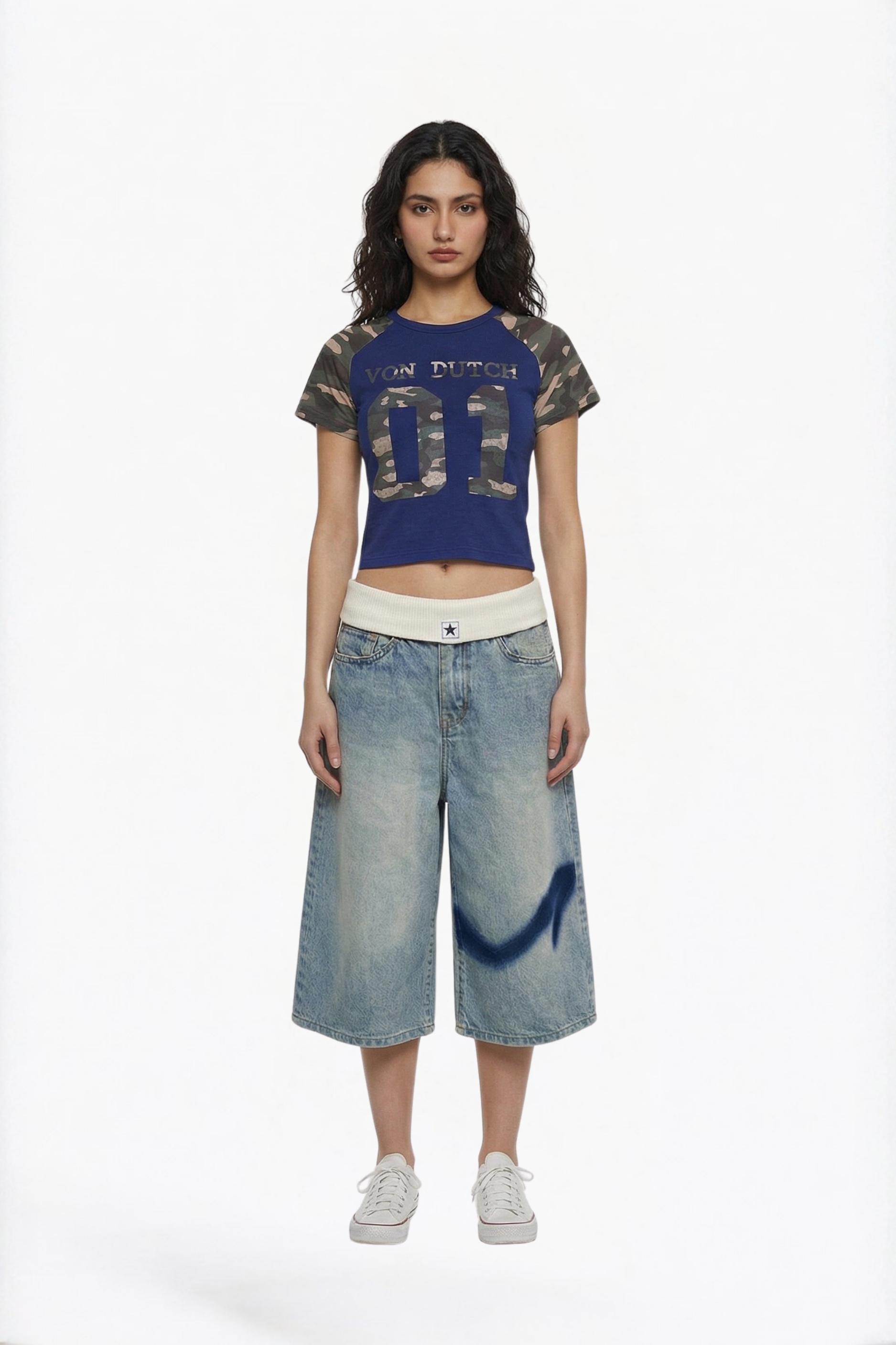 Light Wash Denim Bermuda Shorts