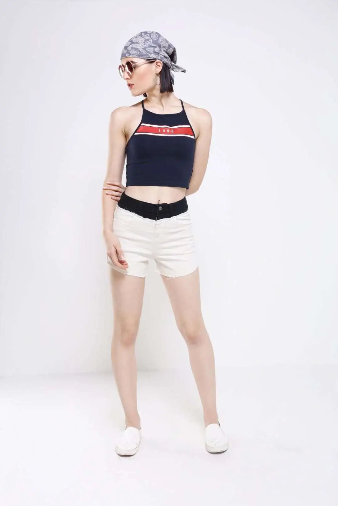 Half'N'Half Denim Hot Shorts