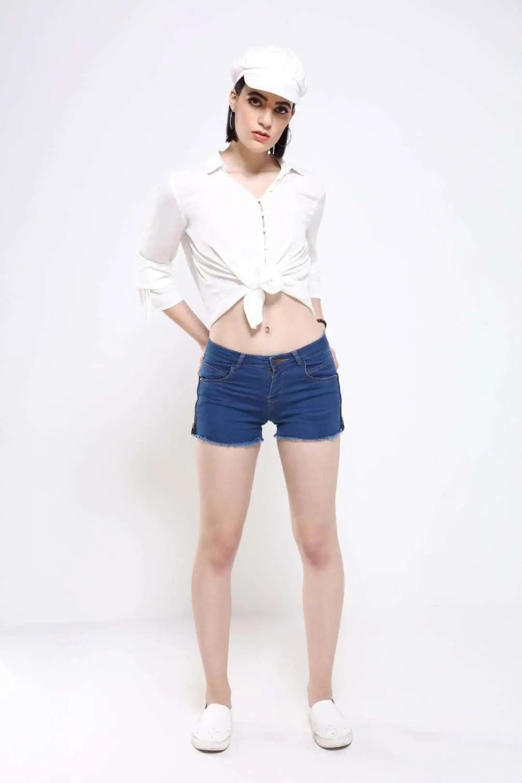 Dark Blue Denim Hot Shorts