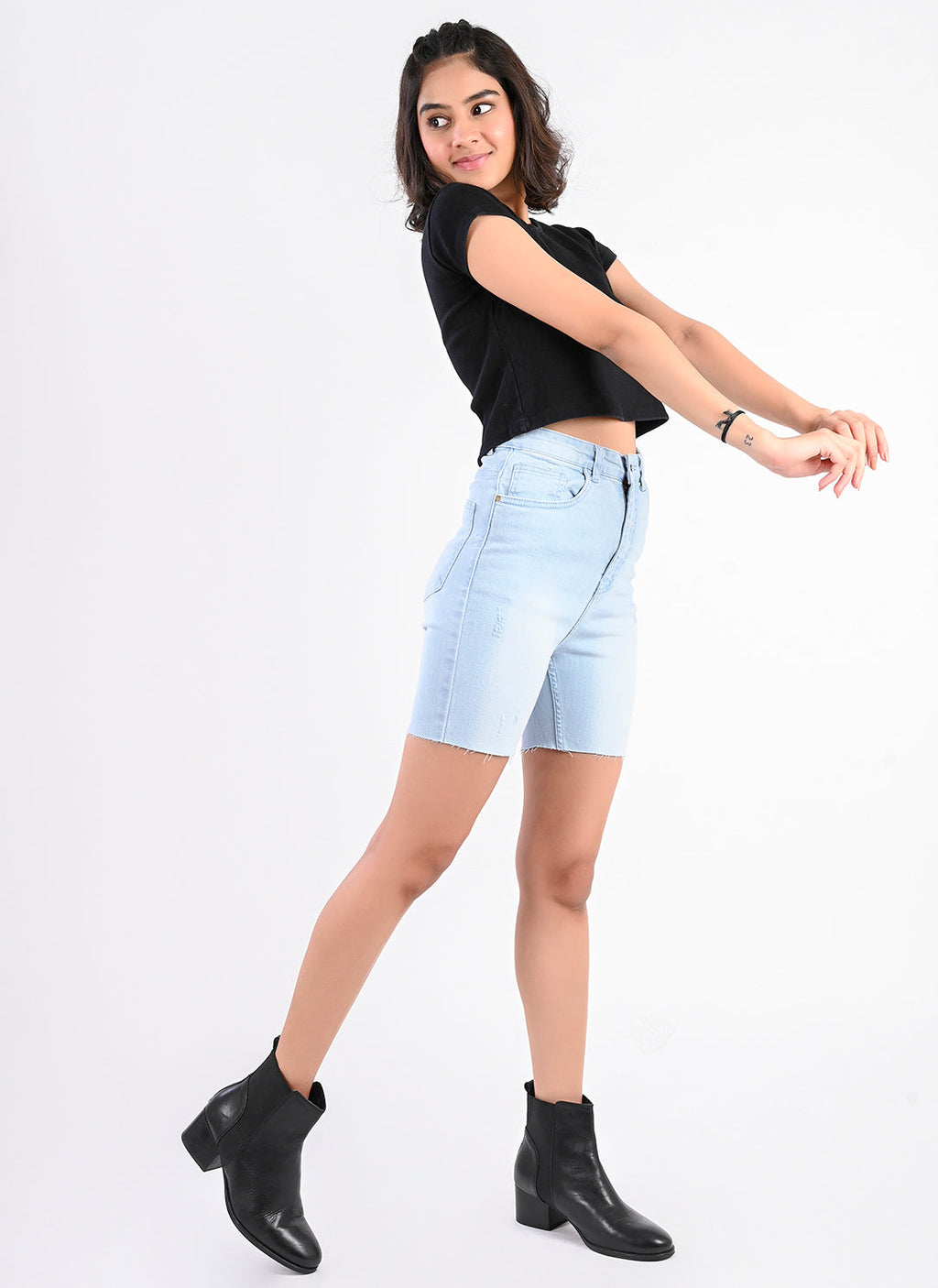 Ice Blue Bermuda Shorts