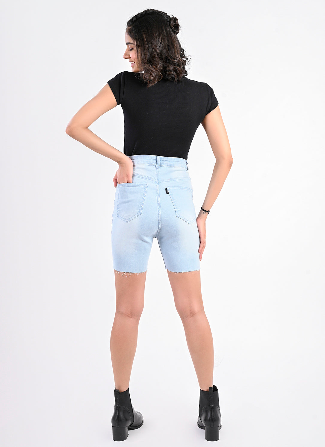 Ice Blue Bermuda Shorts