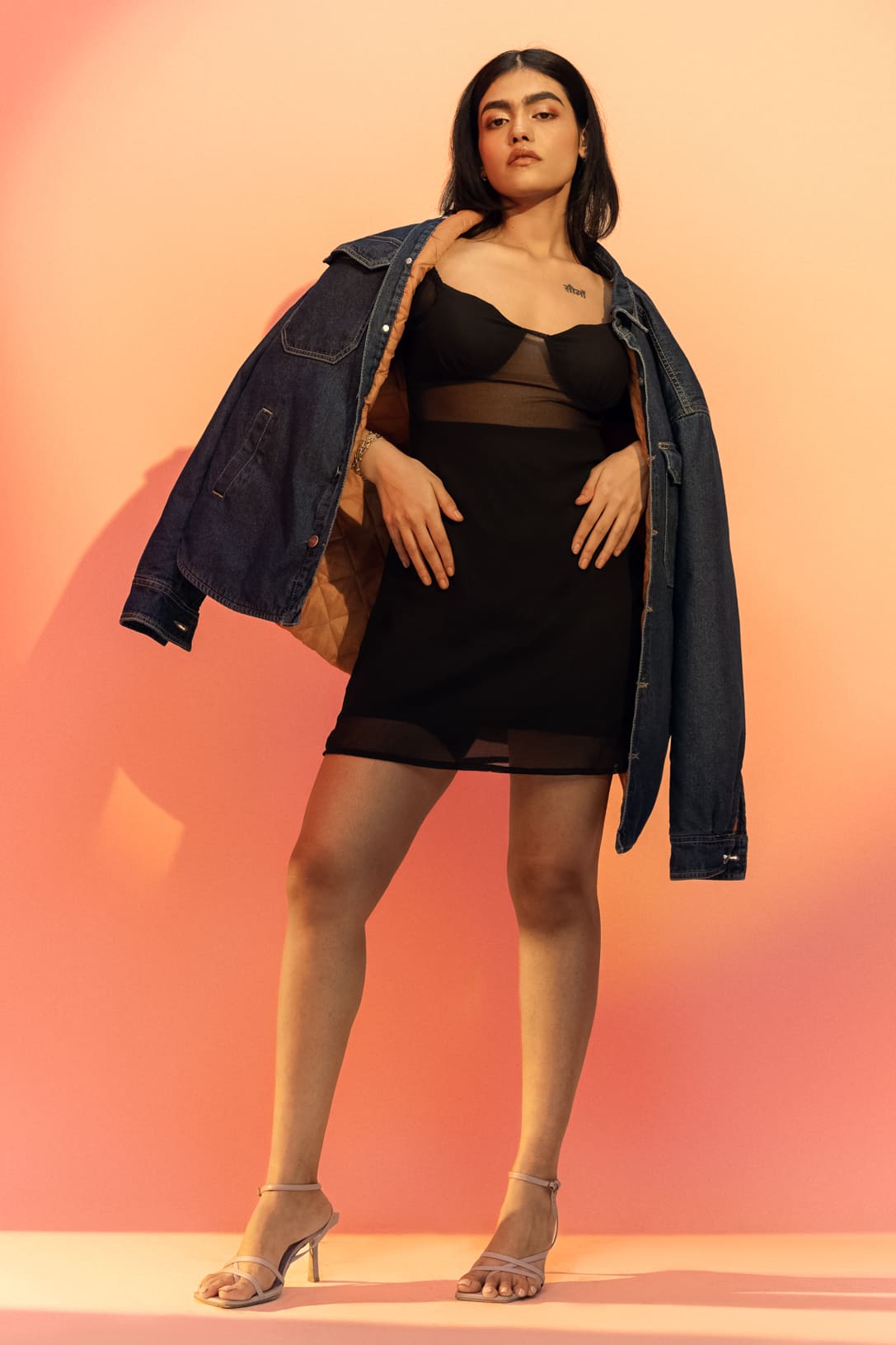 Black Ashley Solid Mini Dress