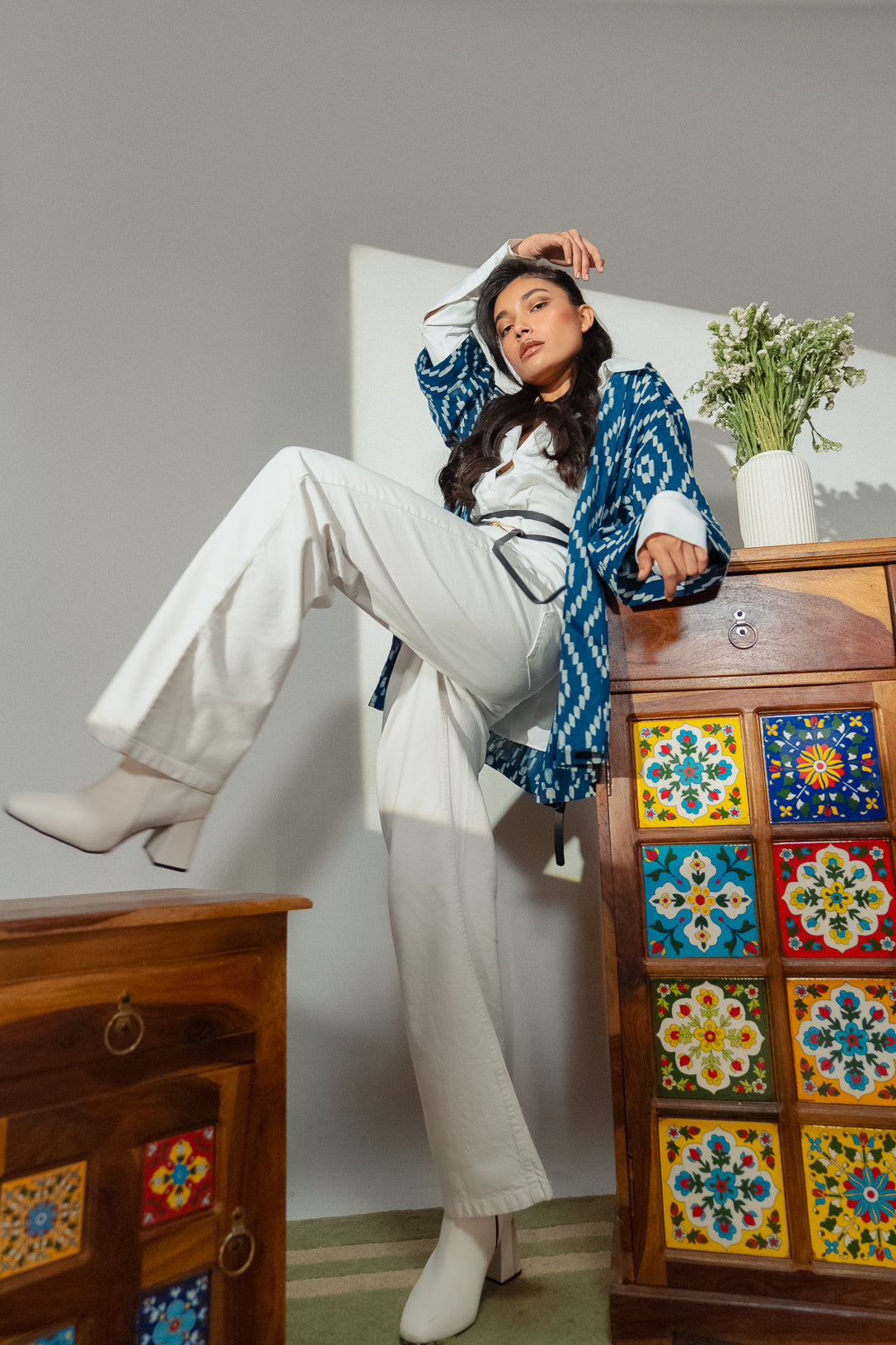 Classic White Women's Wide Jeans