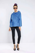 Mid Blue Oversized Denim Top