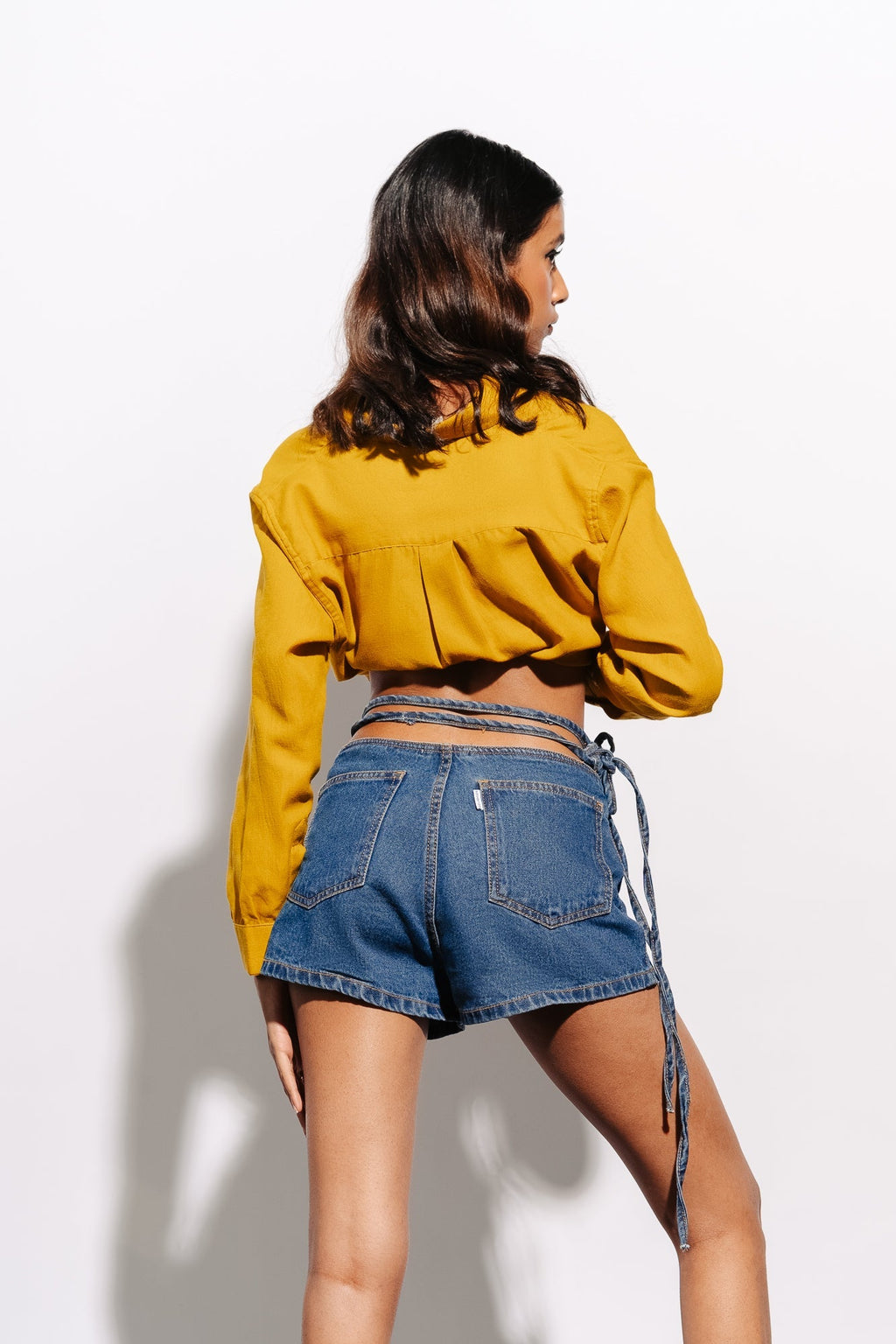 String Up Denim Short