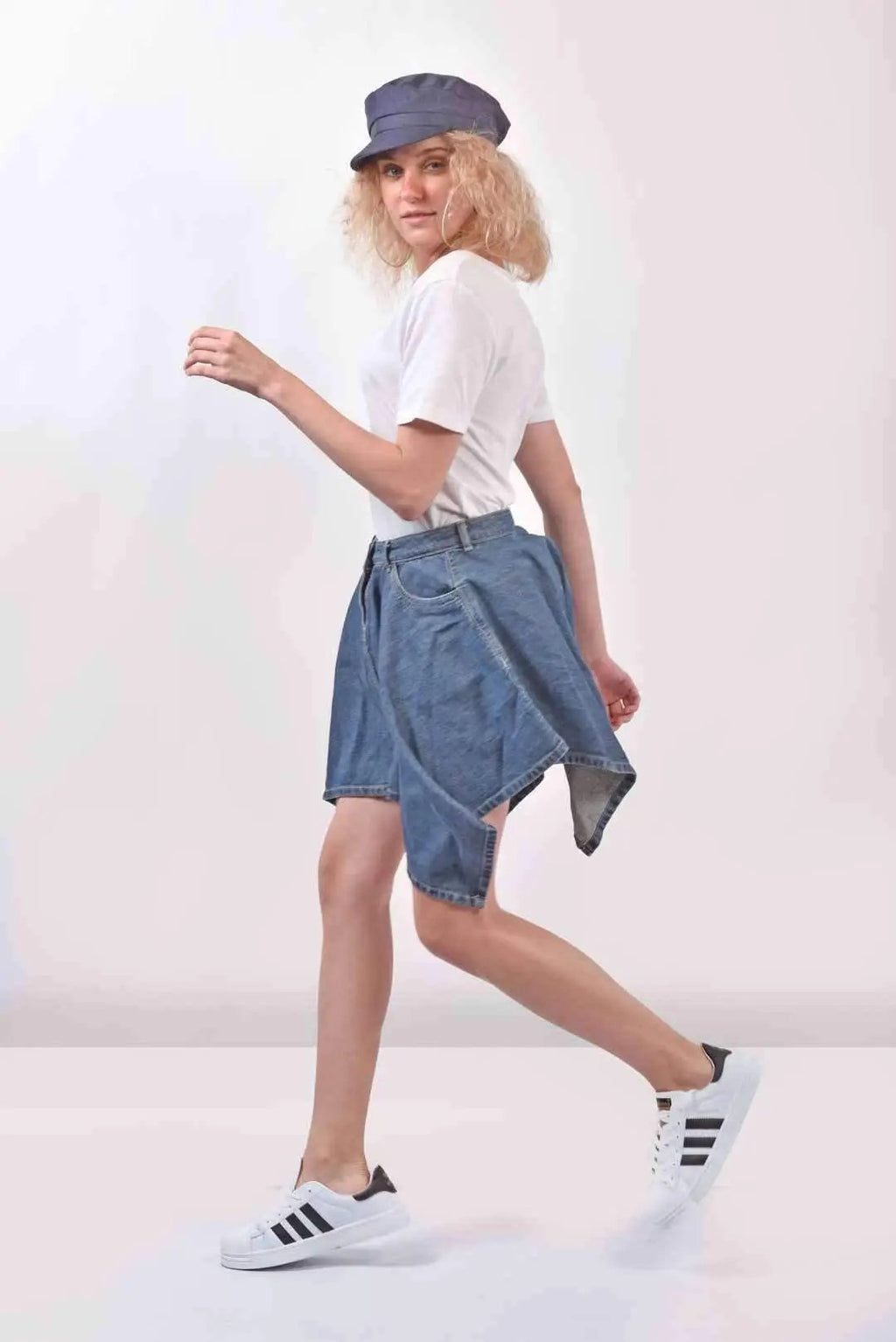 Flared Denim Skirt
