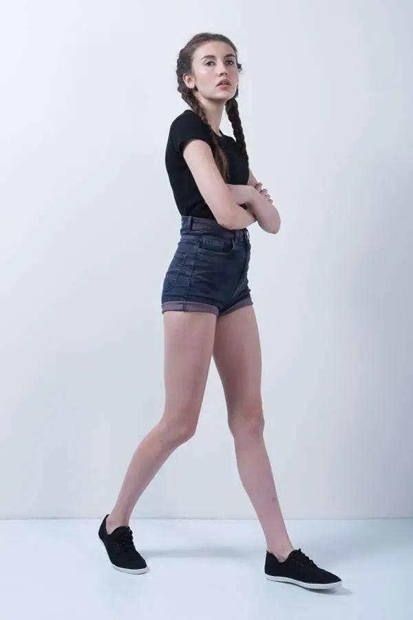Maroon Dyed Denim High Waist Shorts