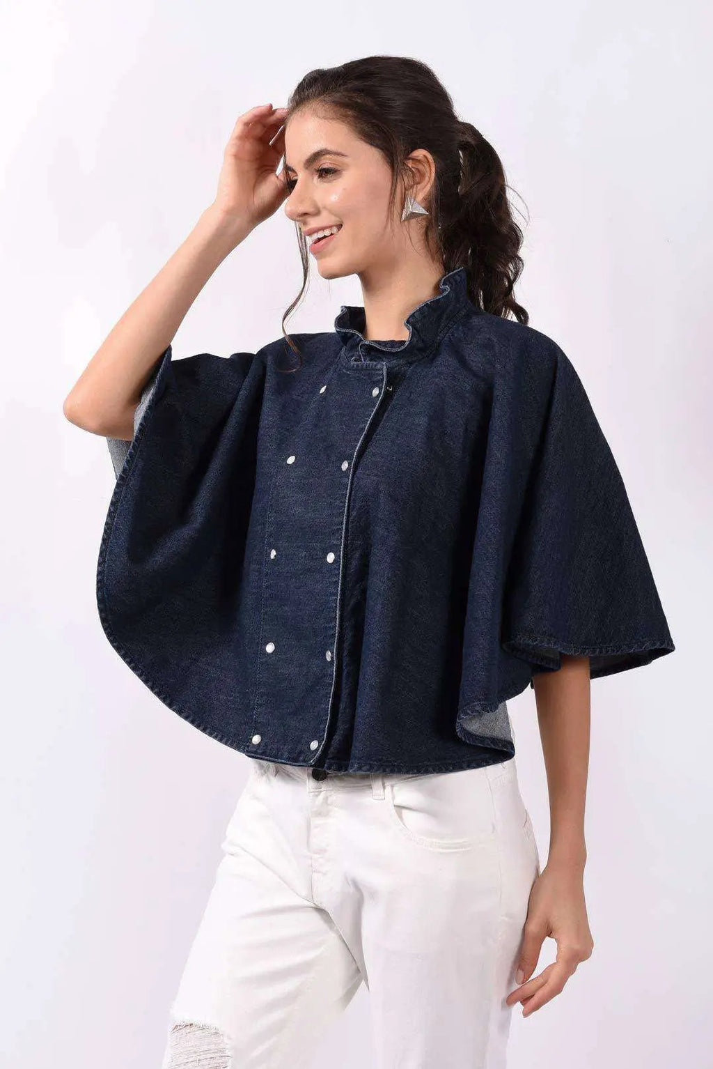 Denim Dark Blue Cape