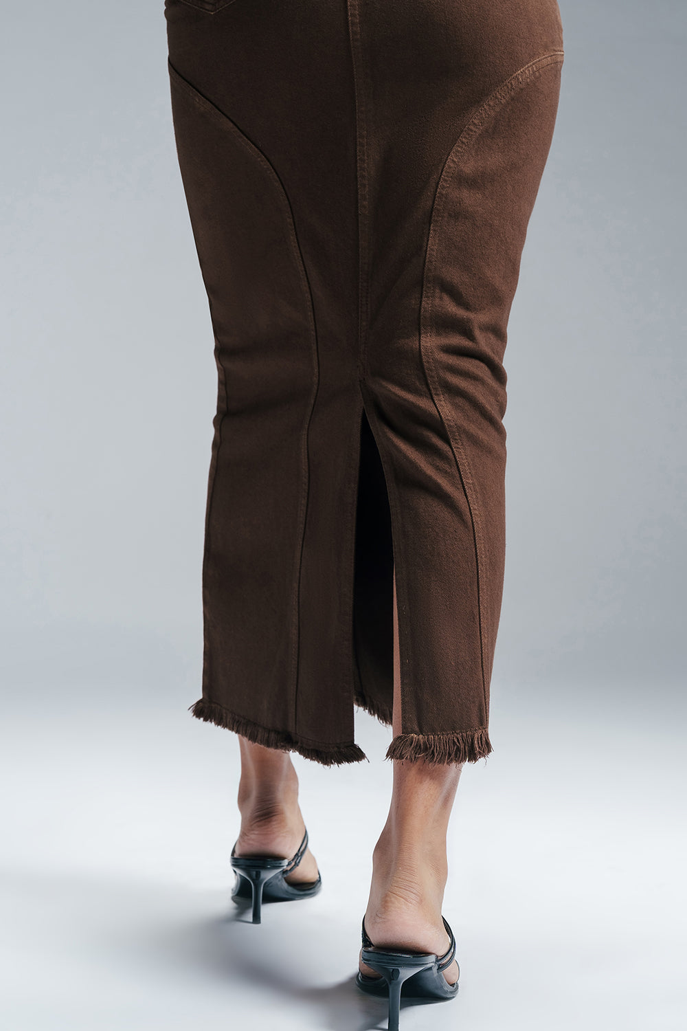 Cinnamon Swirl Denim Carpenter Skirt