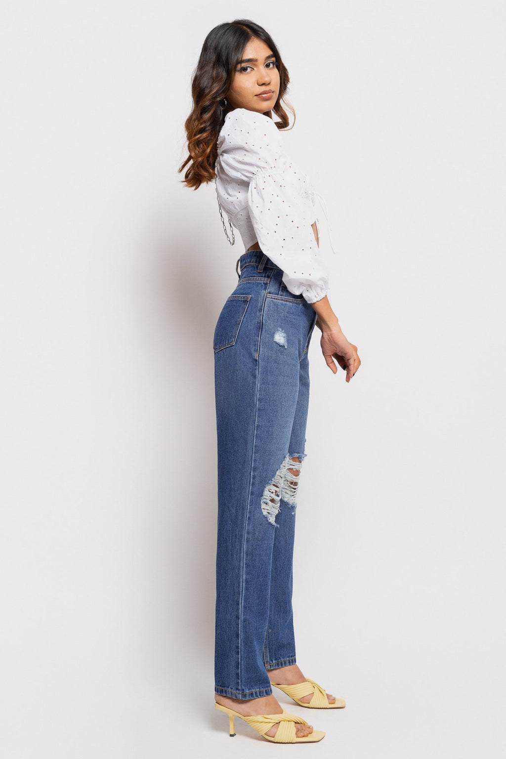 Blue Women's Slim Straight Jeans