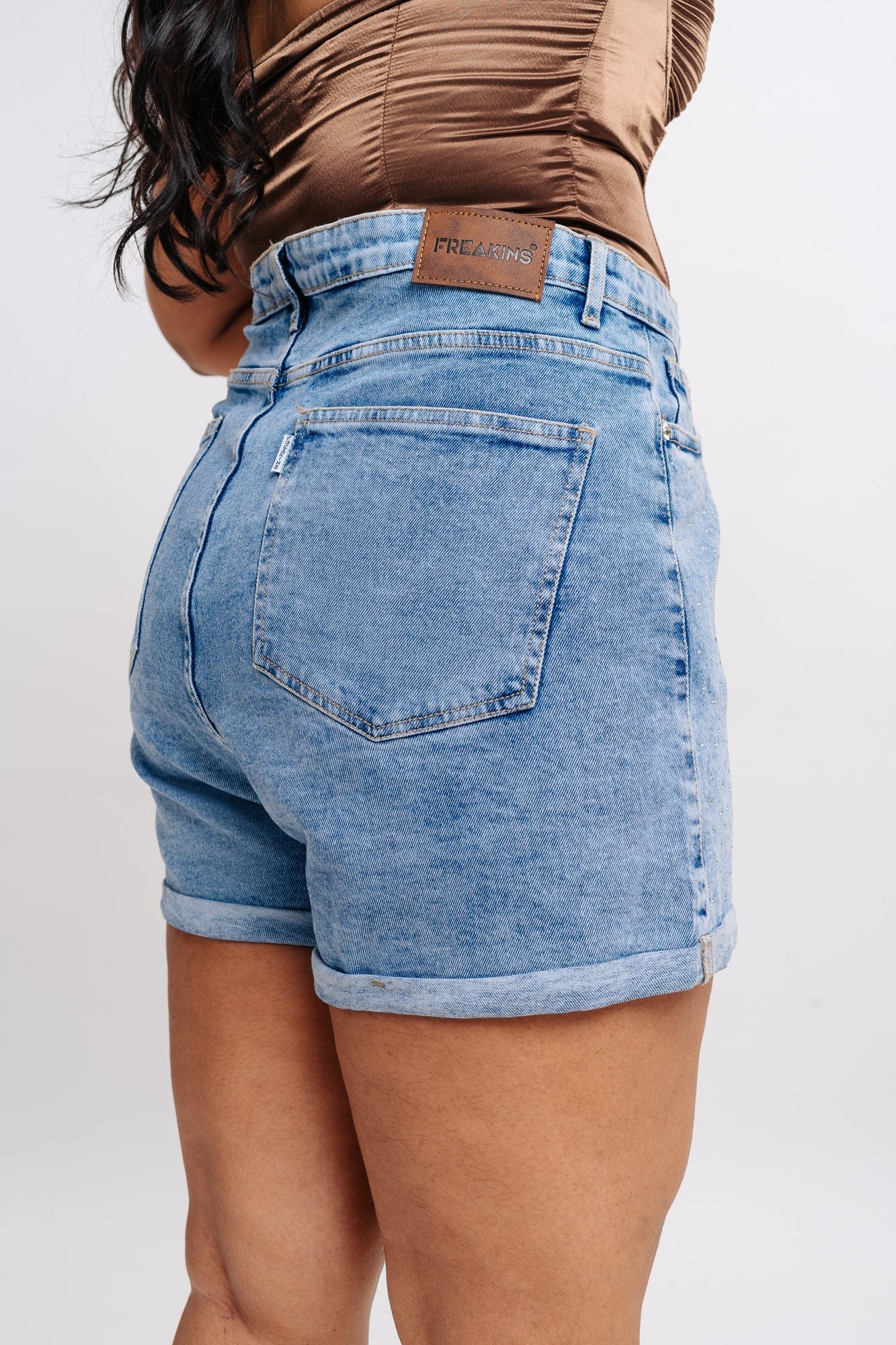 Denim Embellished Noah Indigo Shorts