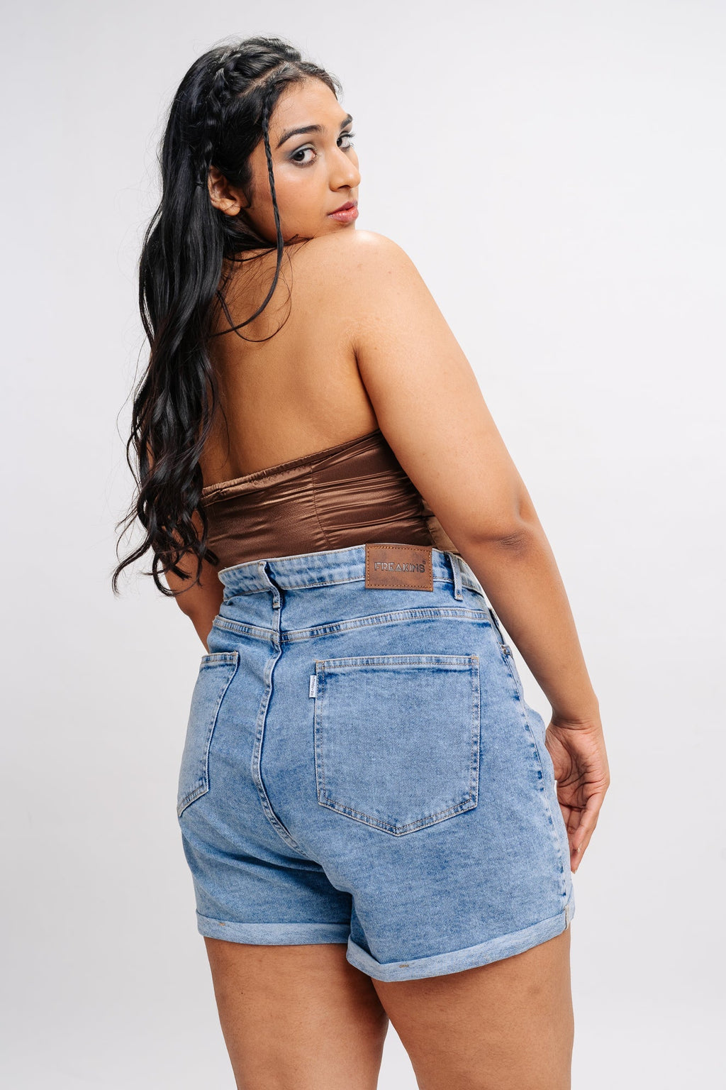 Denim Embellished Noah Indigo Shorts
