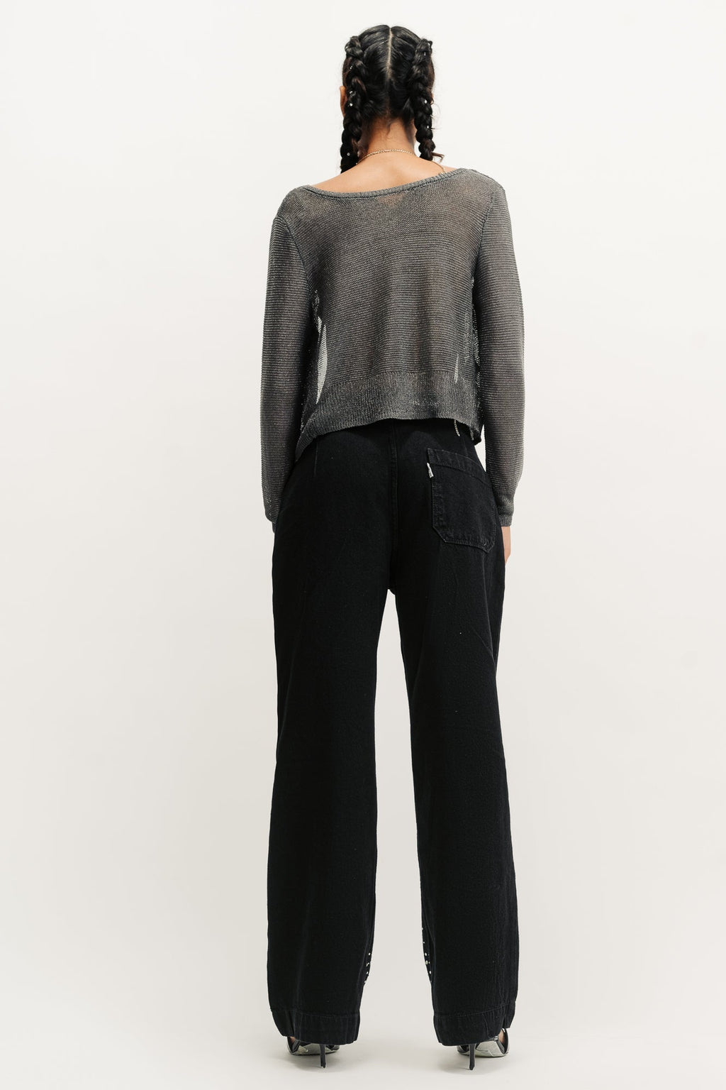Embellished Black Straight Fit Jeans
