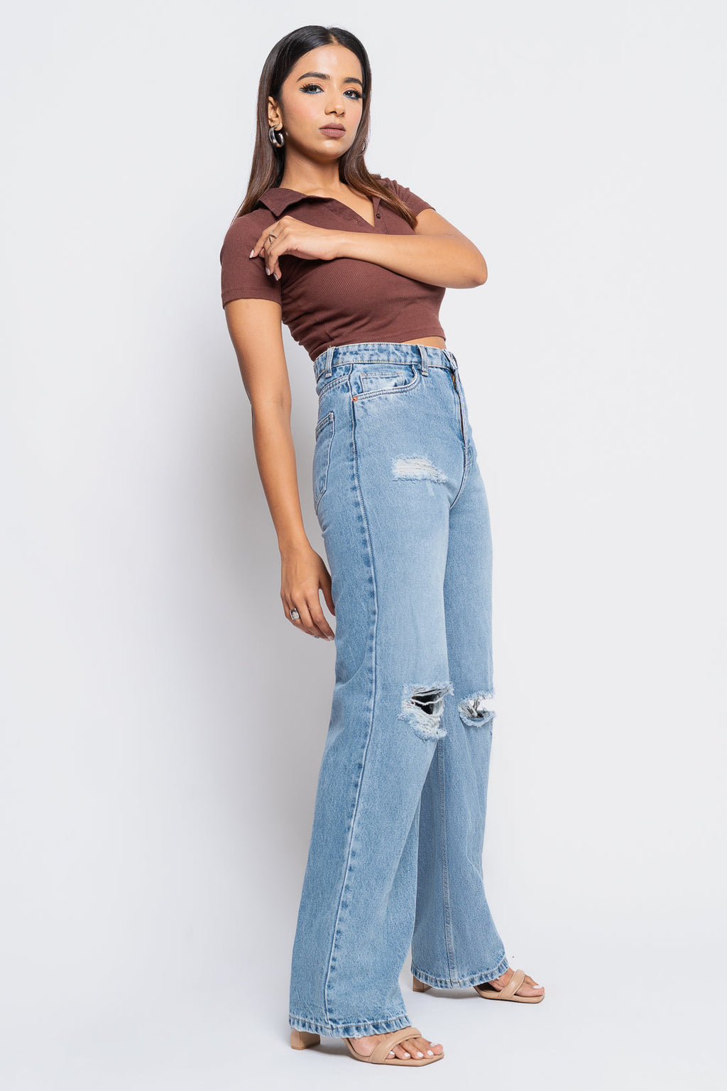 Wilder Distressed Straight Jeans