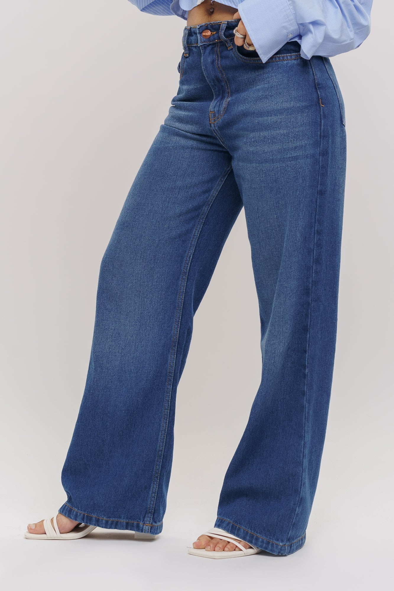 Core Blue Women's Wide Jeans