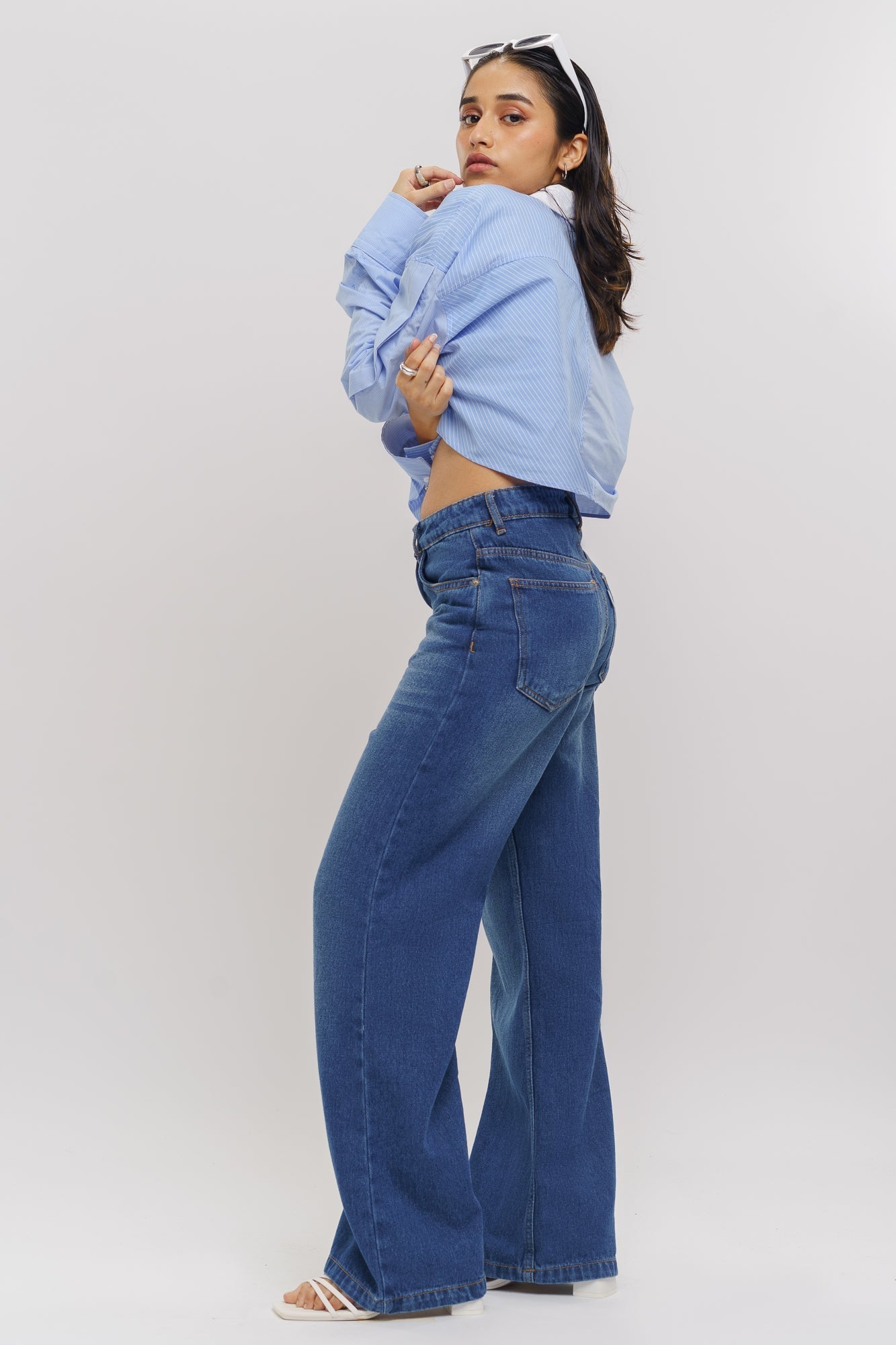 Core Blue Women's Wide Jeans