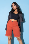 Rust Brown Bermuda Shorts