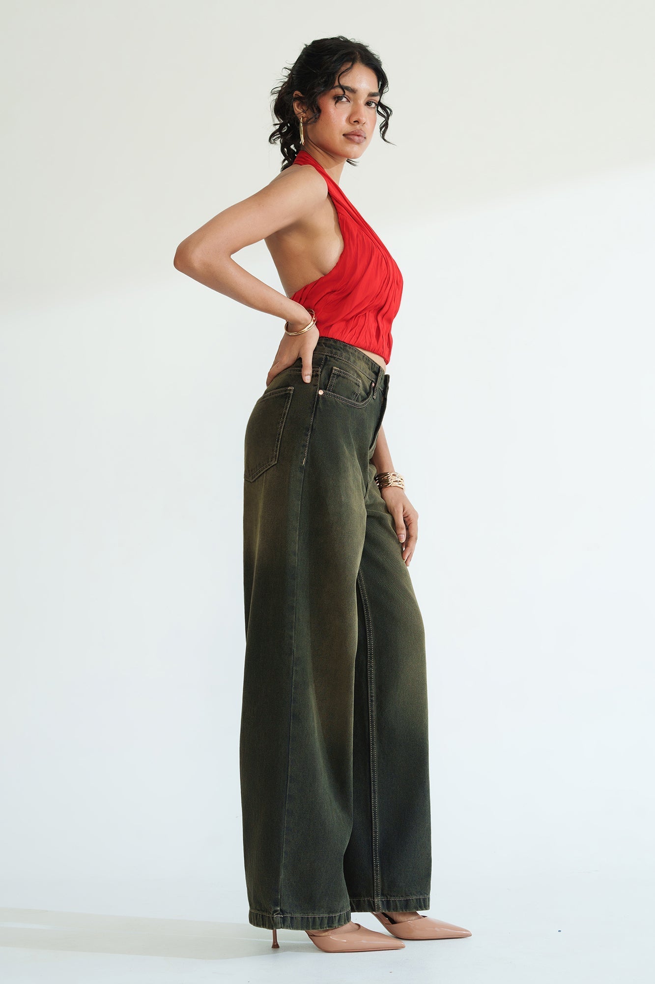 Oakmoss Women's Baggy Straight Jeans