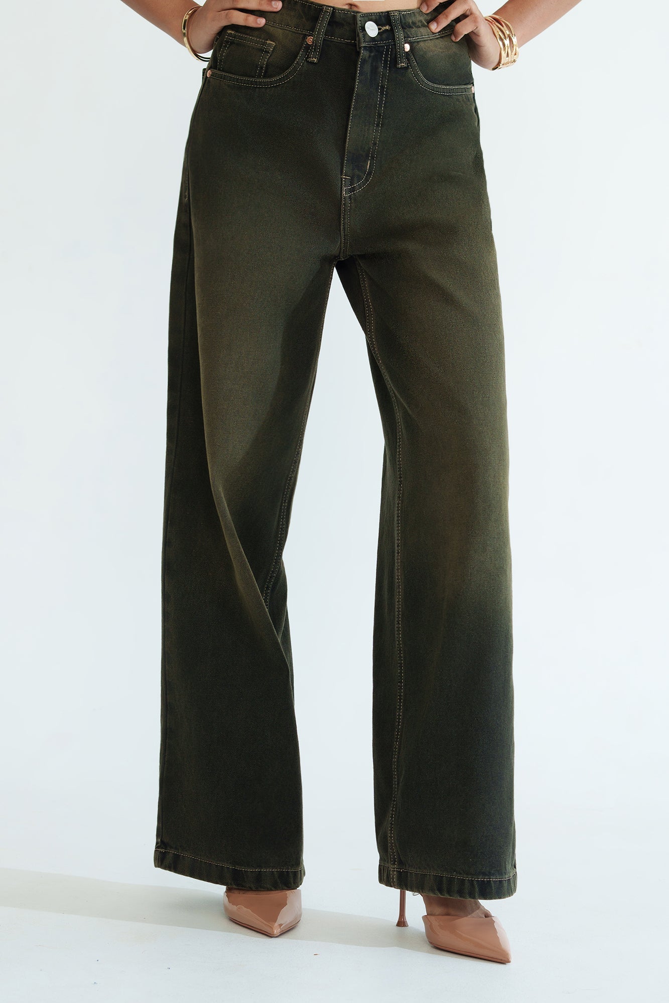 Oakmoss Women's Baggy Straight Jeans