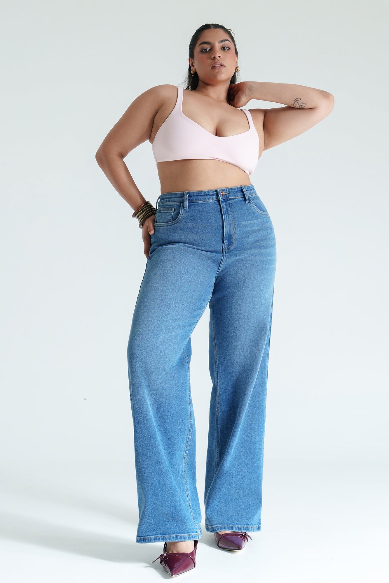 Curve Chill Blue Straight Jeans