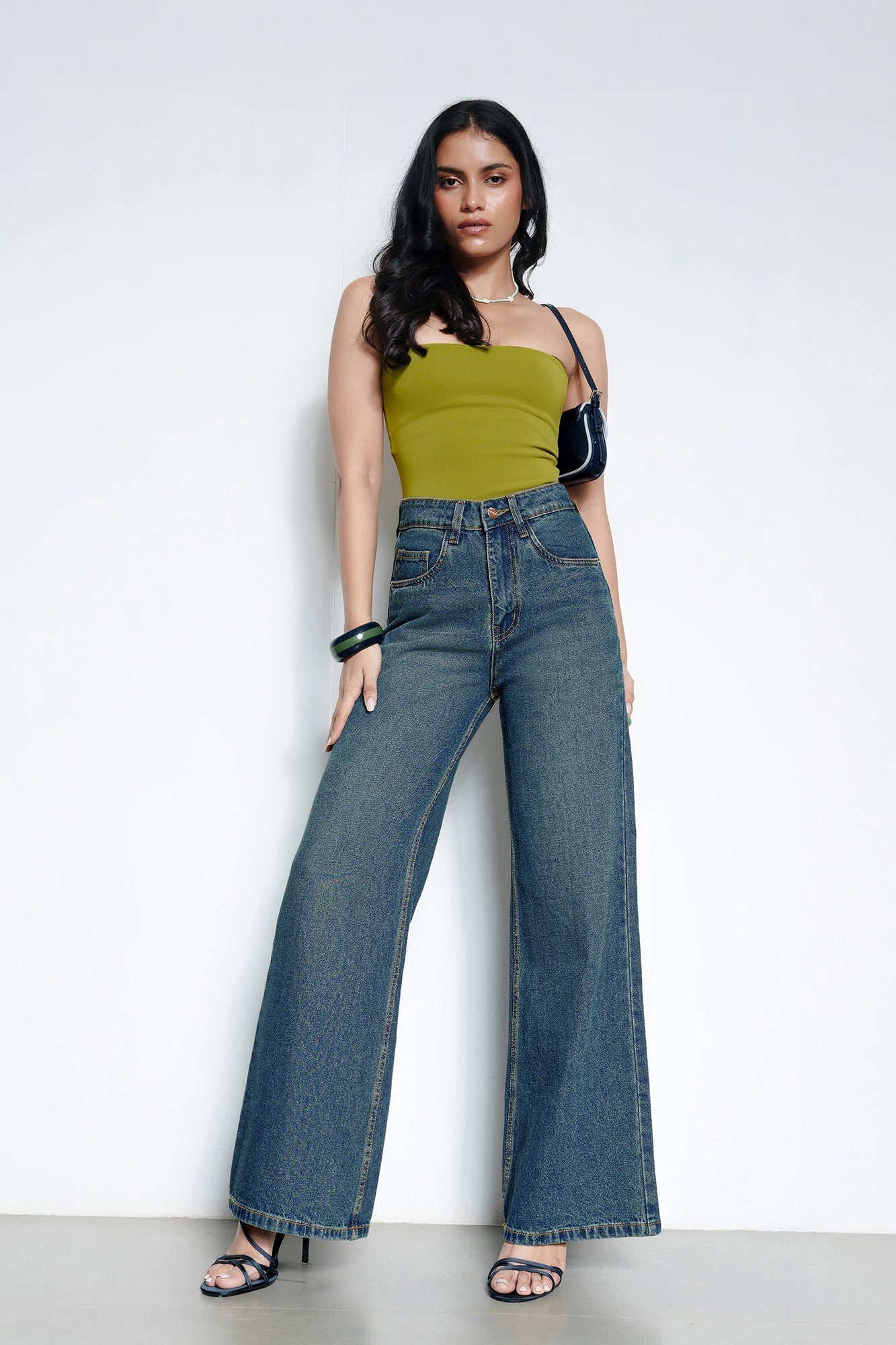 Iconic Blue Women's Wide Jeans