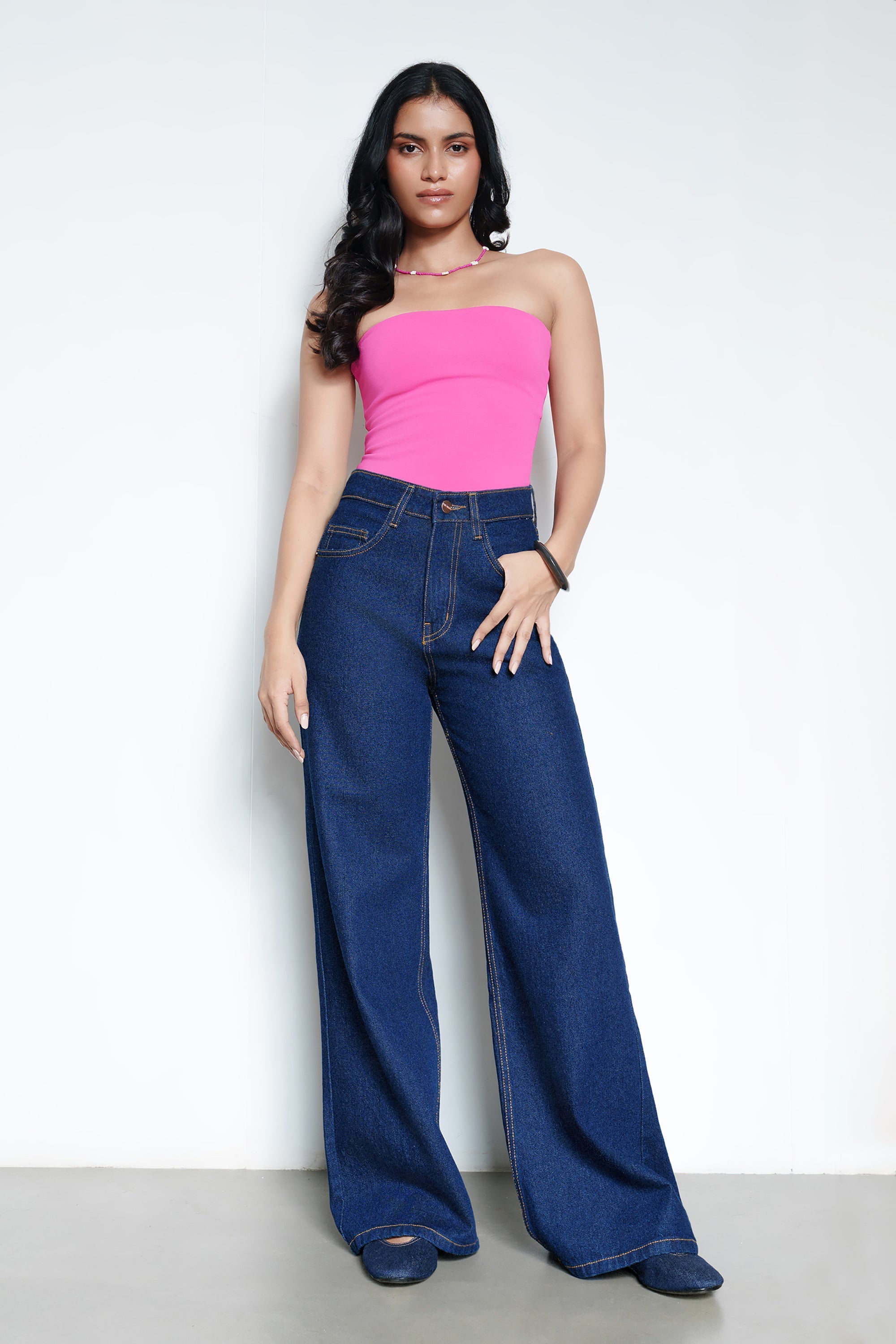 Classic Indigo Women's Wide Jeans