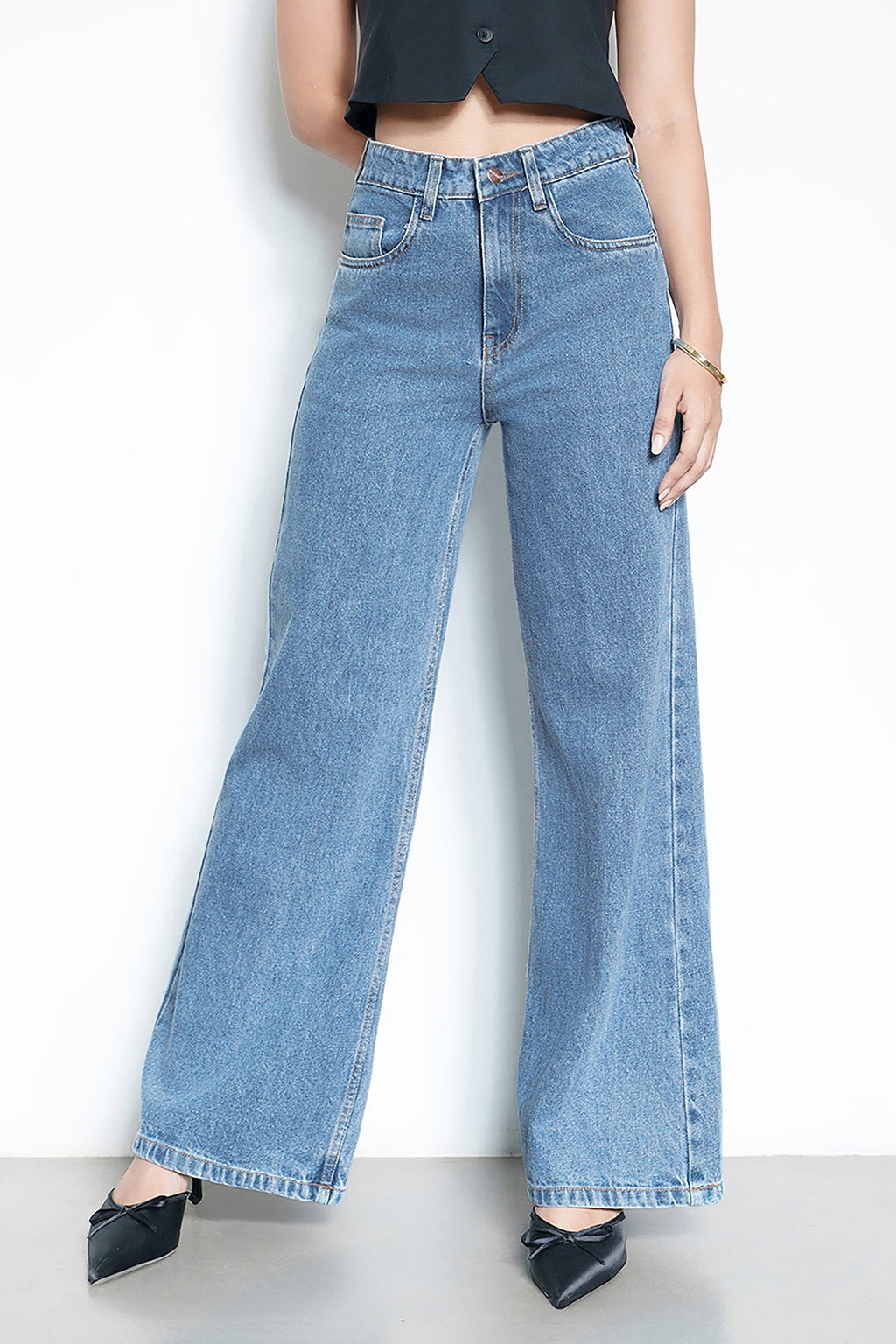 Ombre Blue Wide Jeans