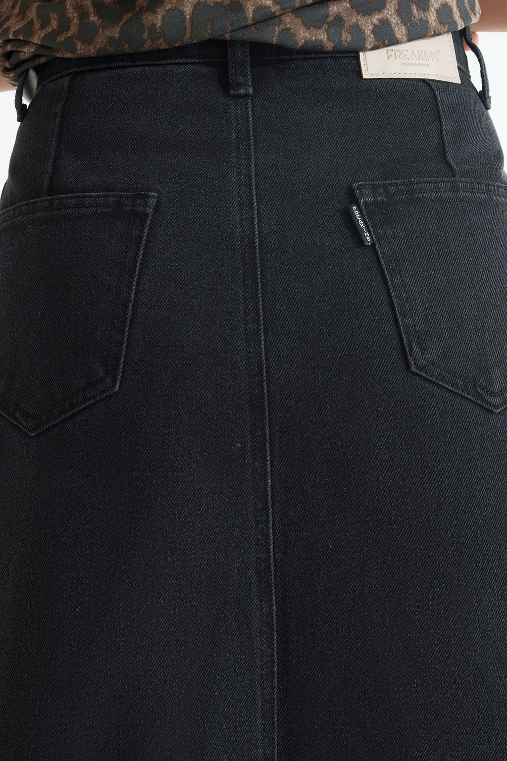 Moonfade Long Straight Denim Skirt