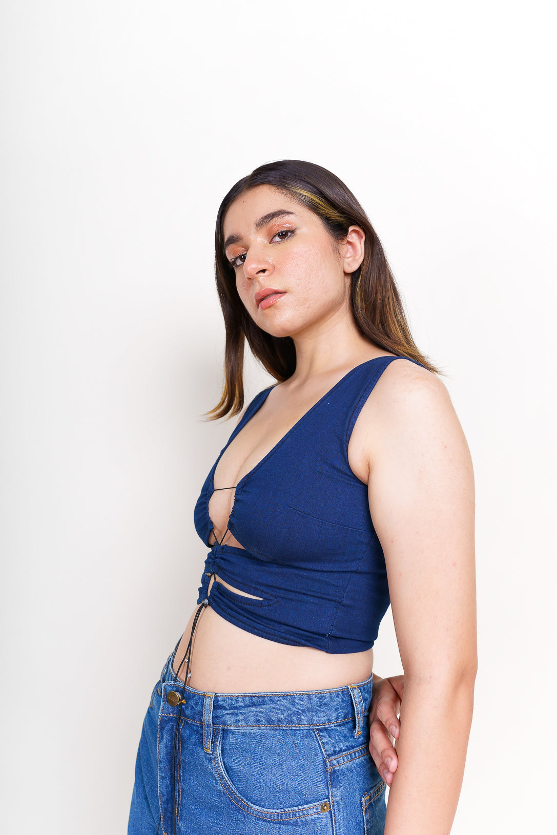 Adjustable Tank Vest Drawstring Top