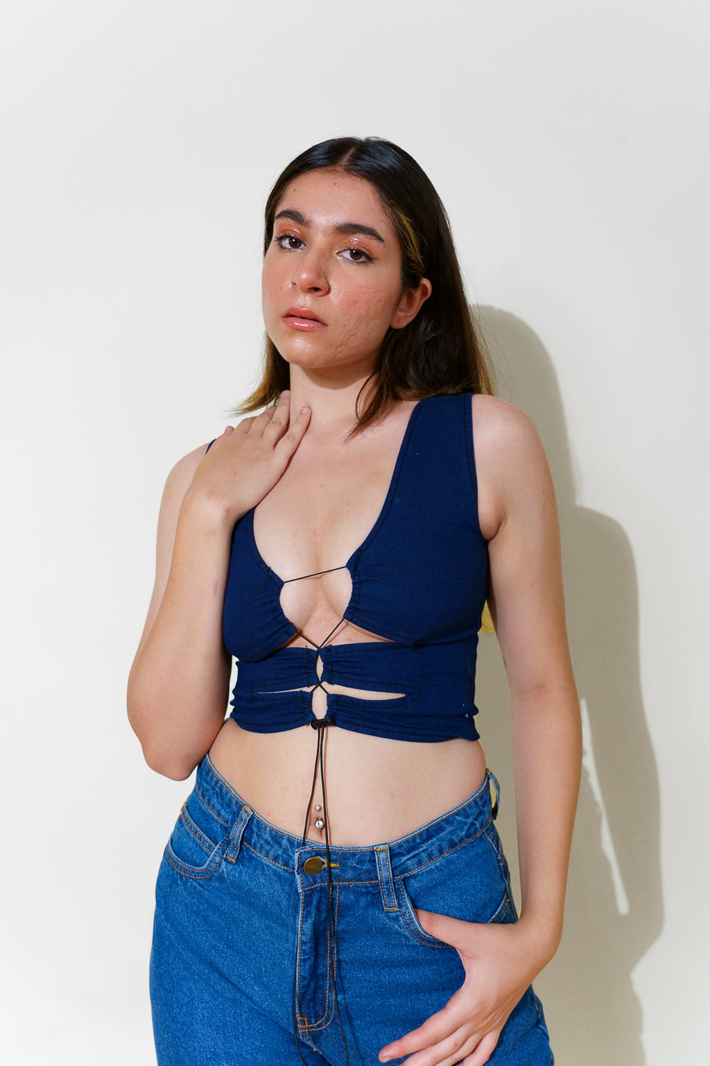 Adjustable Tank Vest Drawstring Top