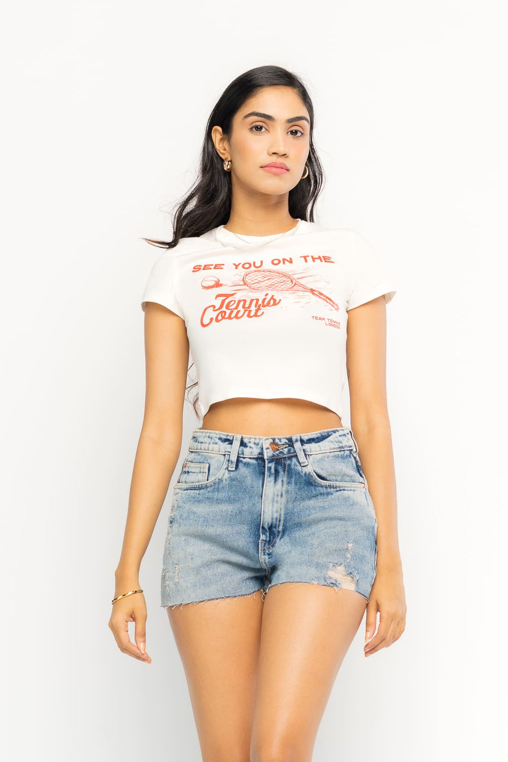 Distressed Faded Hot Shorts