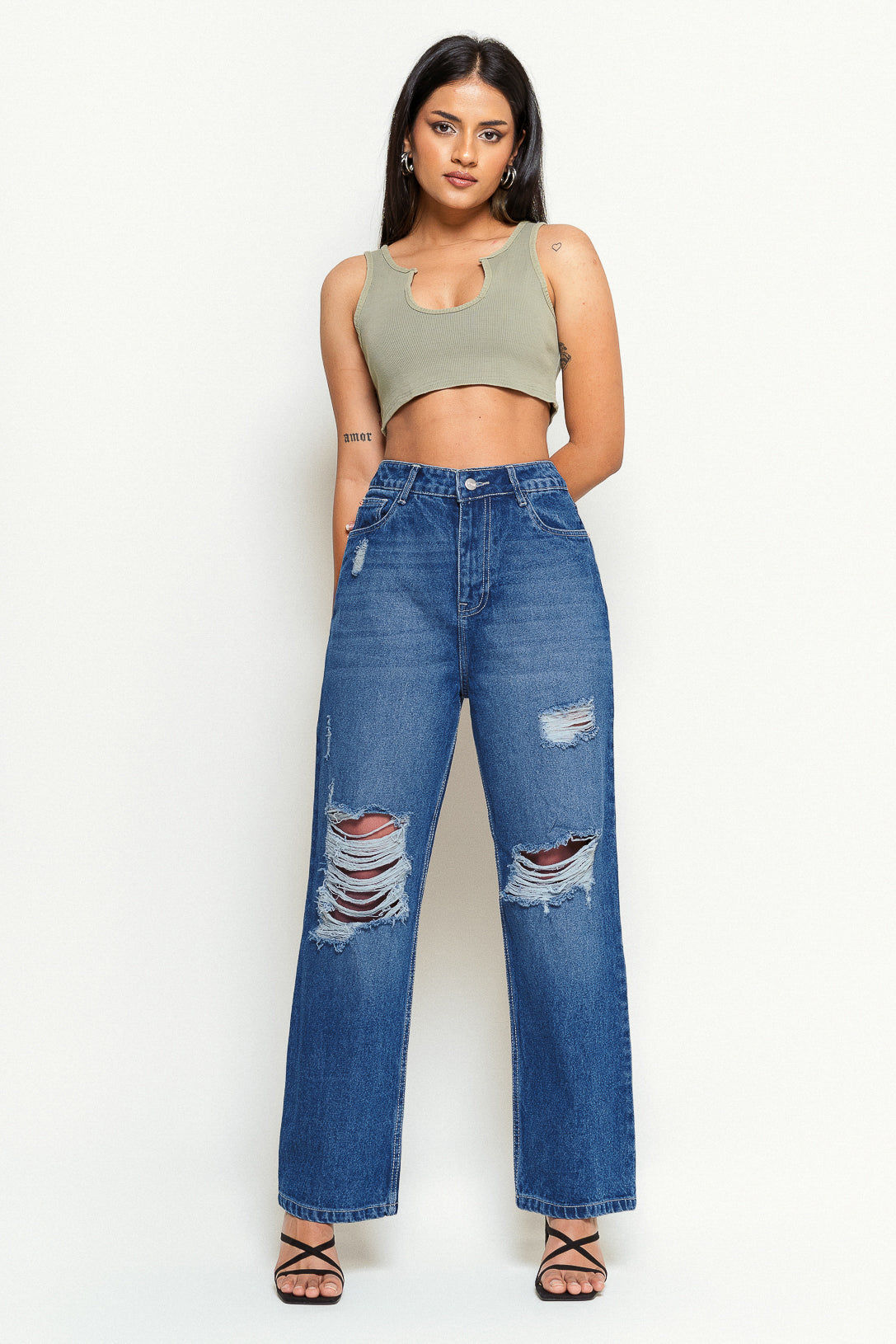 Modish Blue Women's Straight Jeans