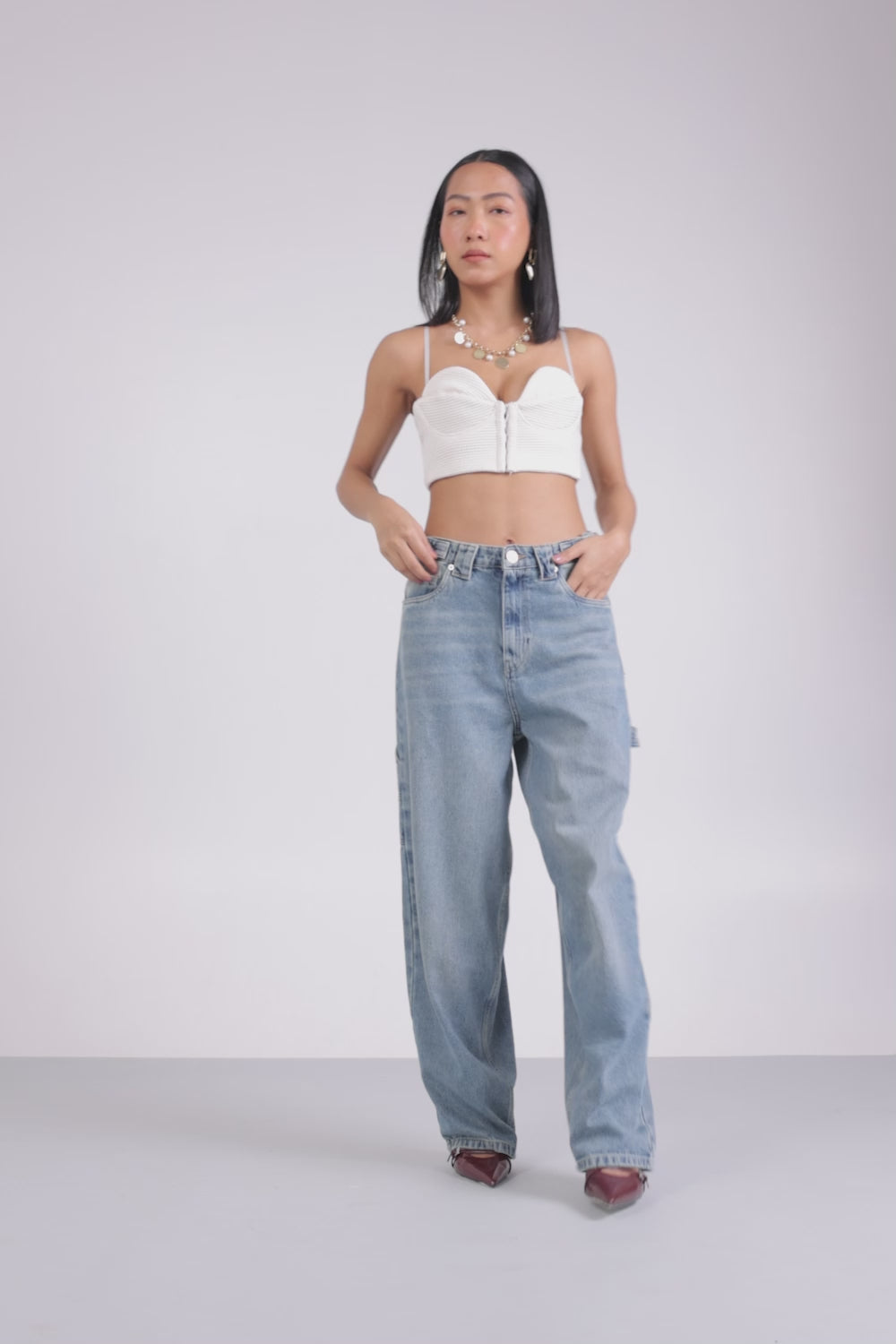 Lush Blue Balloon Fit Jeans