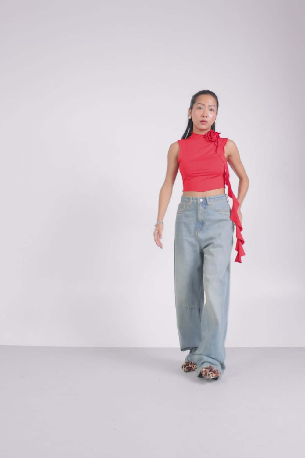 Skyfall Blue Balloon Baggy Jeans