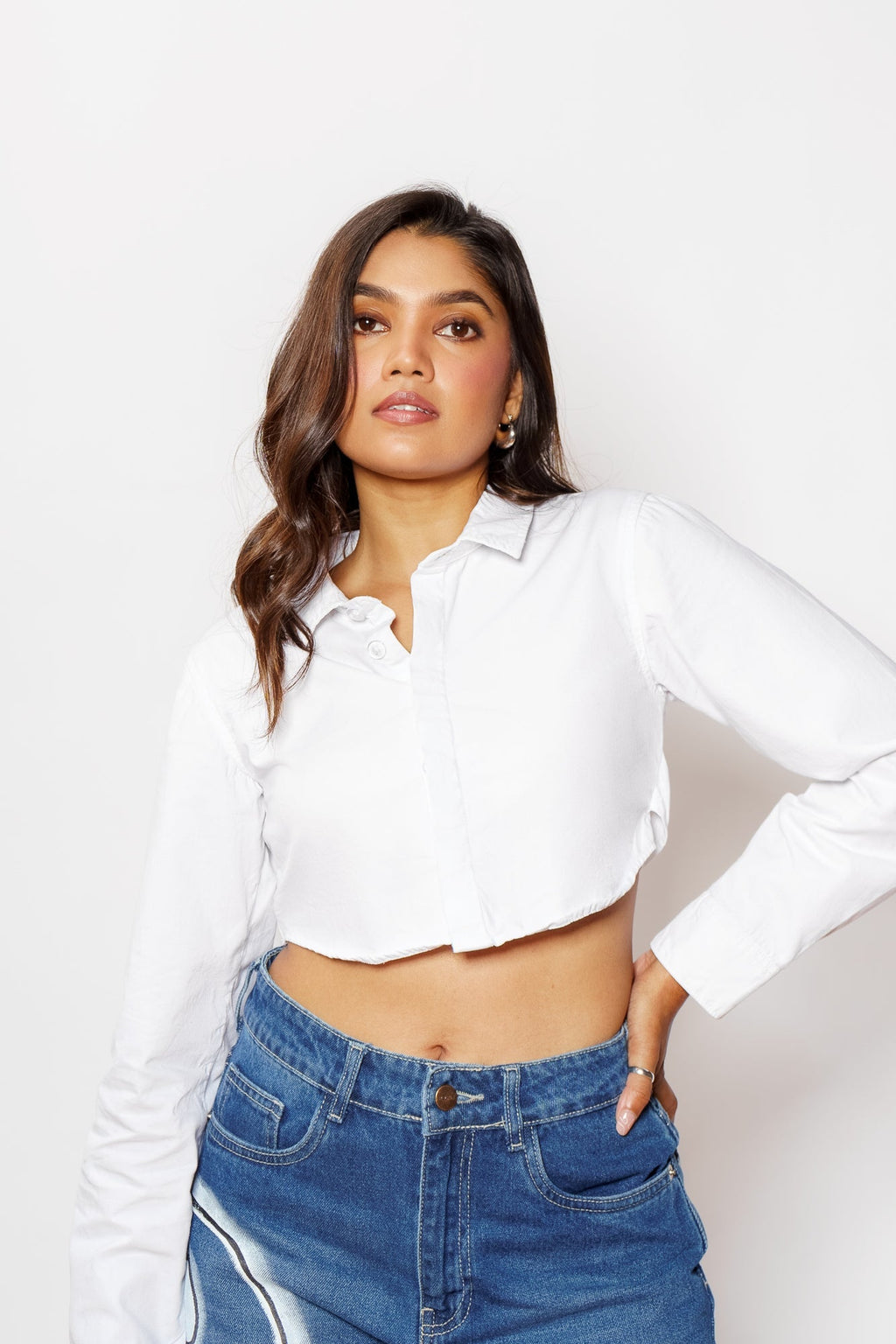 Back Tie Crop Shirt